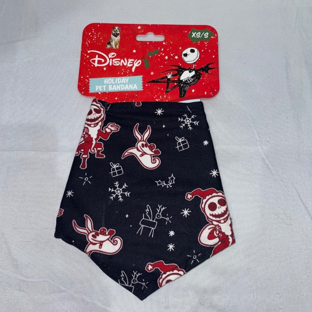 Disney Nightmare‎ Before Christmas Jack Skellington Pet Bandana Holiday XS/S New